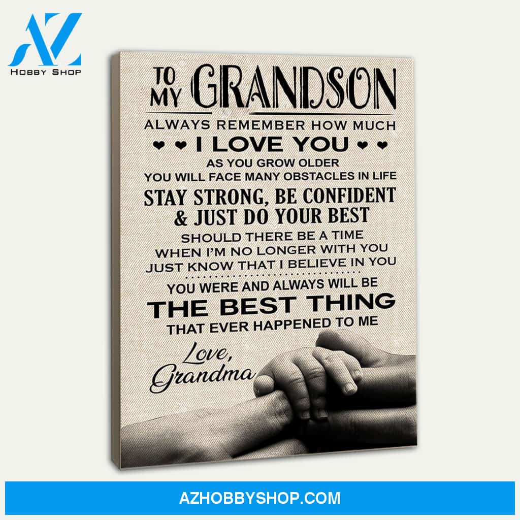 My Dear Grandson Grandma Canvas Print Wall Art - Matte Canvas