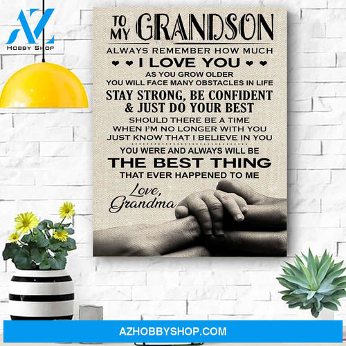 My Dear Grandson Grandma Canvas Print Wall Art - Matte Canvas