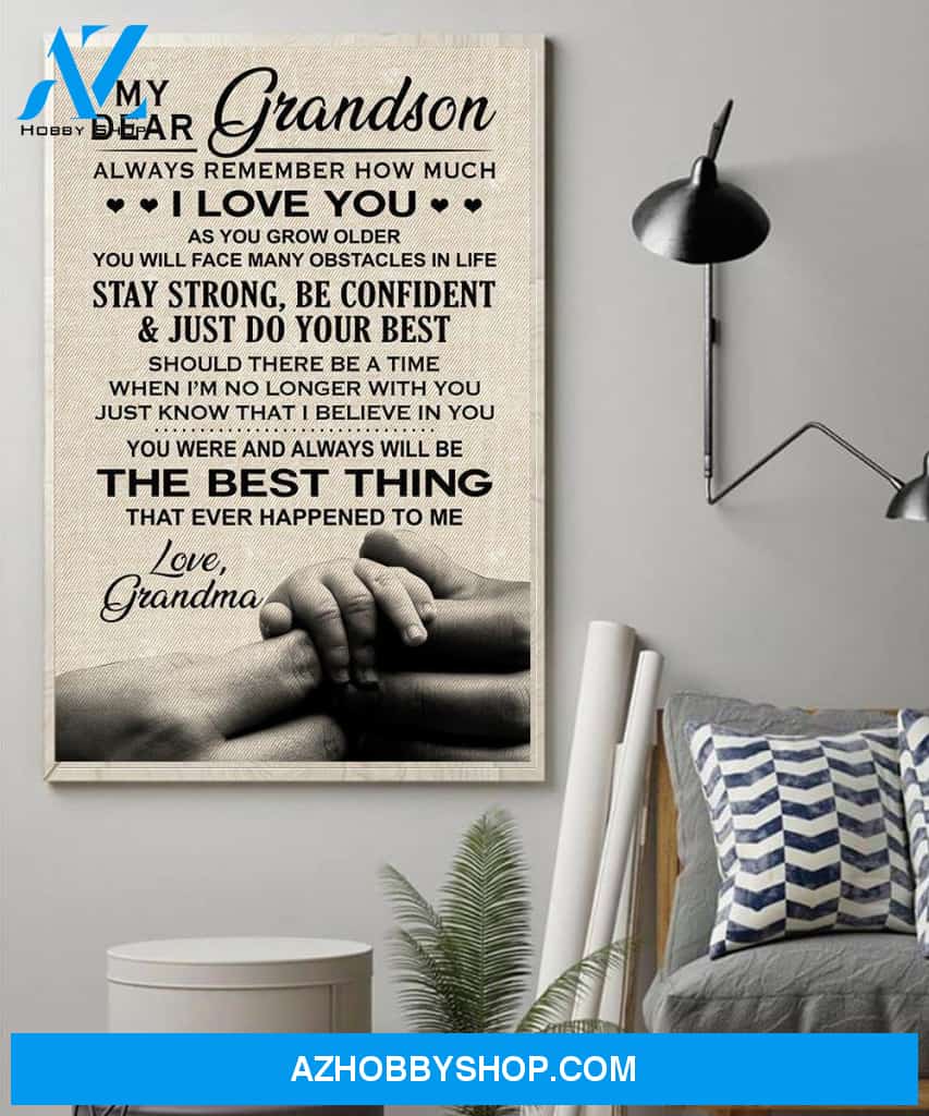 My Dear Grandson I Love You - Matte Canvas, gift for you, gift for him, gift for her, gift for grandson