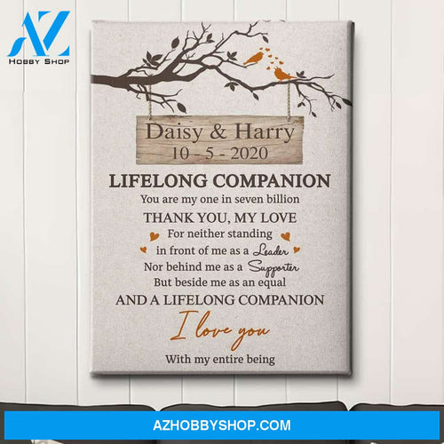 My Equal Partner - Personalized Custom Name Canvas