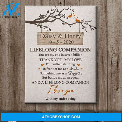 My Equal Partner - Personalized Custom Name Canvas