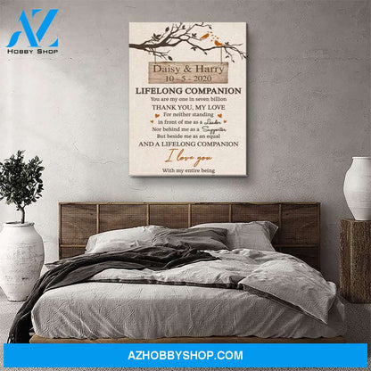 My Equal Partner - Personalized Custom Name Canvas