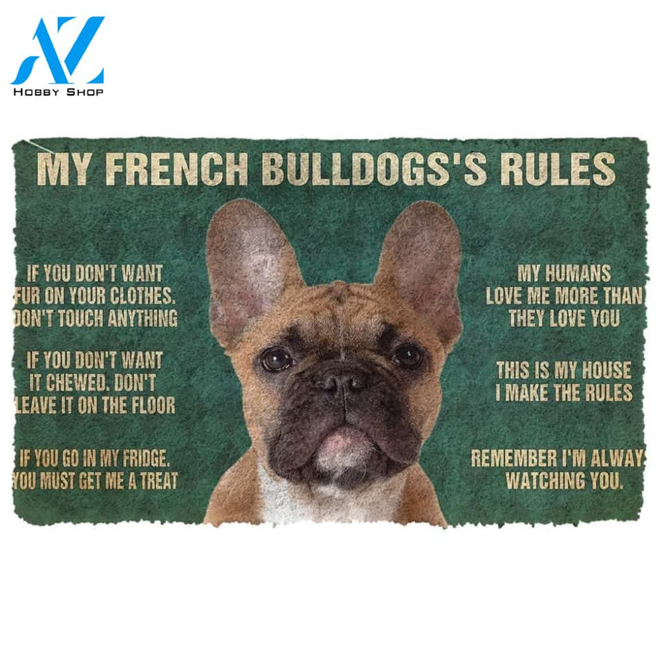 Gearhumans Gearhuman 3D My French Bulldog's Rules Doormat