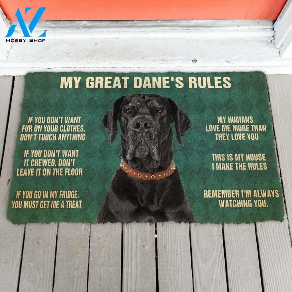 Gearhumans Gearhuman 3D My Great Dane's Rules Doormat