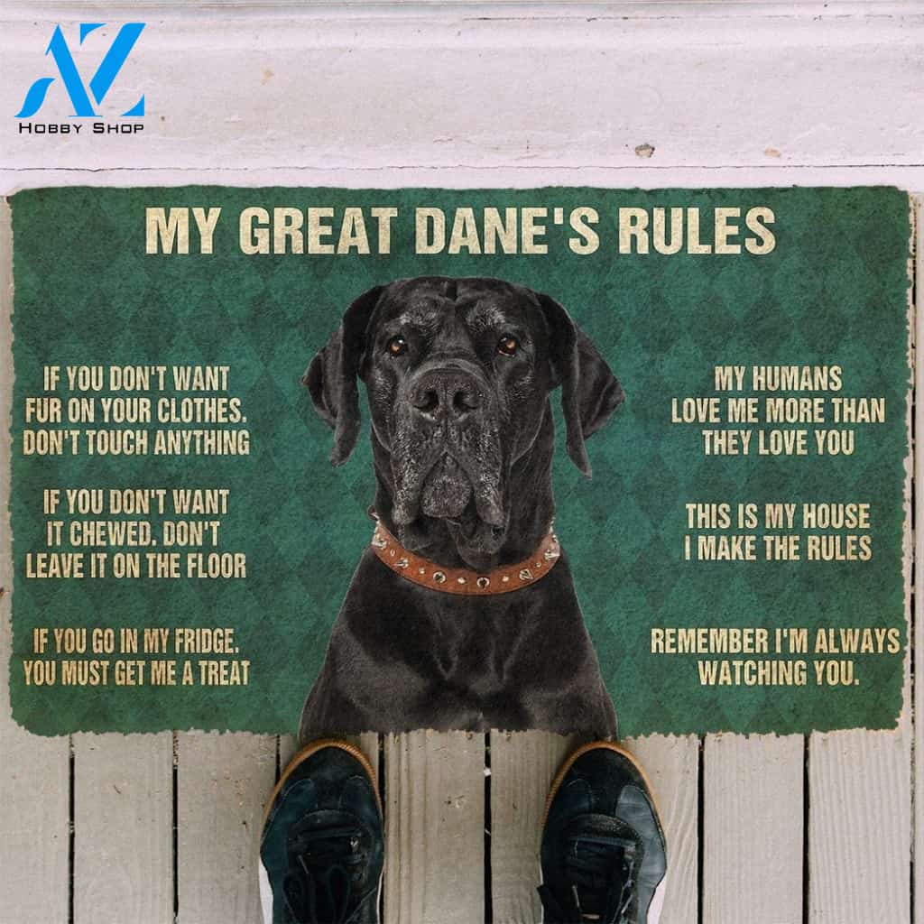 Gearhumans Gearhuman 3D My Great Dane's Rules Doormat