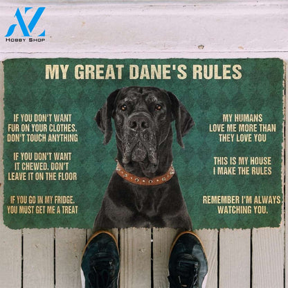 Gearhumans Gearhuman 3D My Great Dane's Rules Doormat