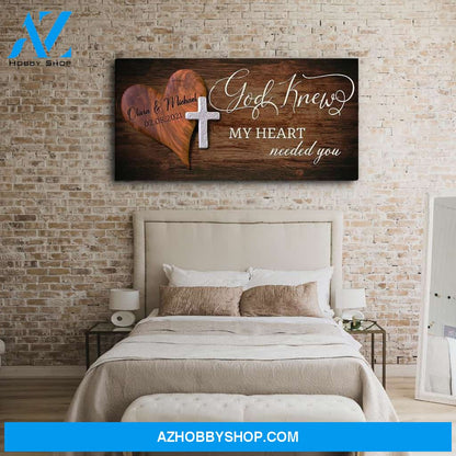 My Heart Needed You - Personalized Custom Name Canvas