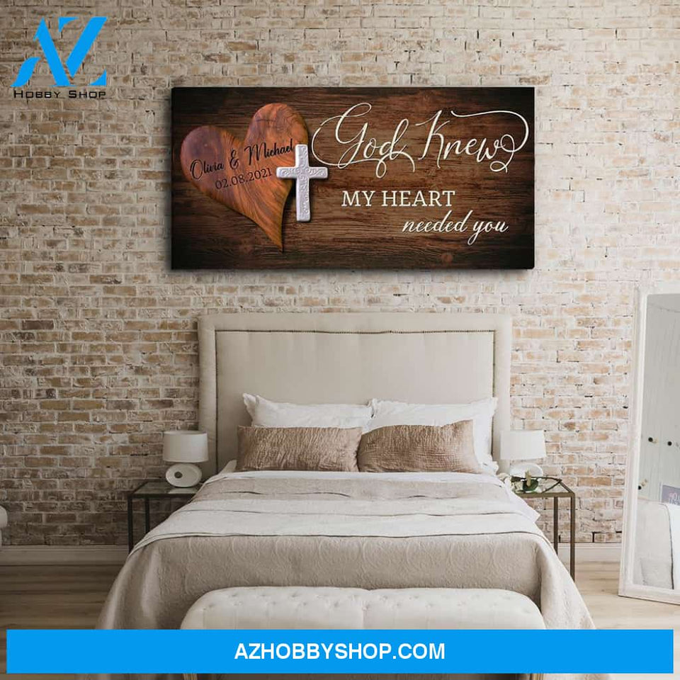 My Heart Needed You - Personalized Custom Name Canvas