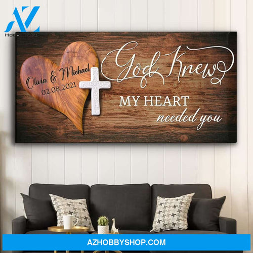 My Heart Needed You - Personalized Custom Name Canvas