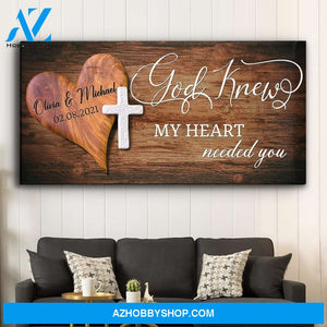 My Heart Needed You - Personalized Custom Name Canvas