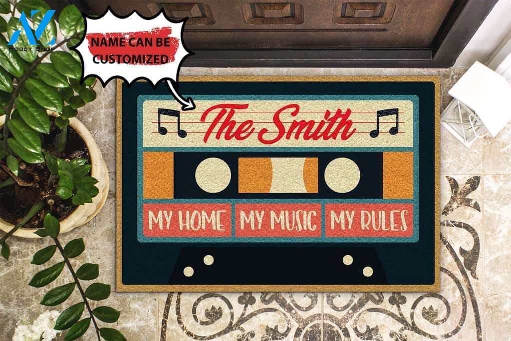 My Home Music Rules Custom Doormat | Welcome Mat | House Warming Gift