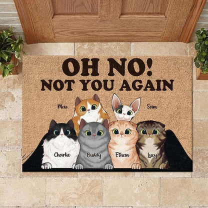 My Humans Said Did You Call First - Funny Personalized Cat Doormat Door