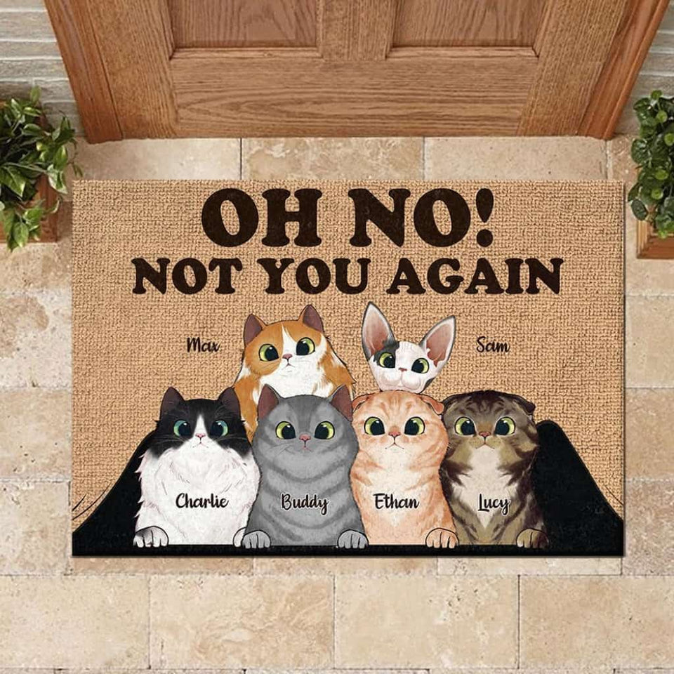 My Humans Said Did You Call First - Funny Personalized Cat Doormat Door