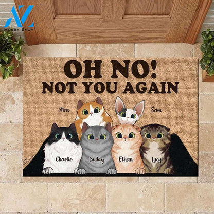 My Humans Said Did You Call First - Funny Personalized Cat Doormat | Welcome Mat | House Warming Gift