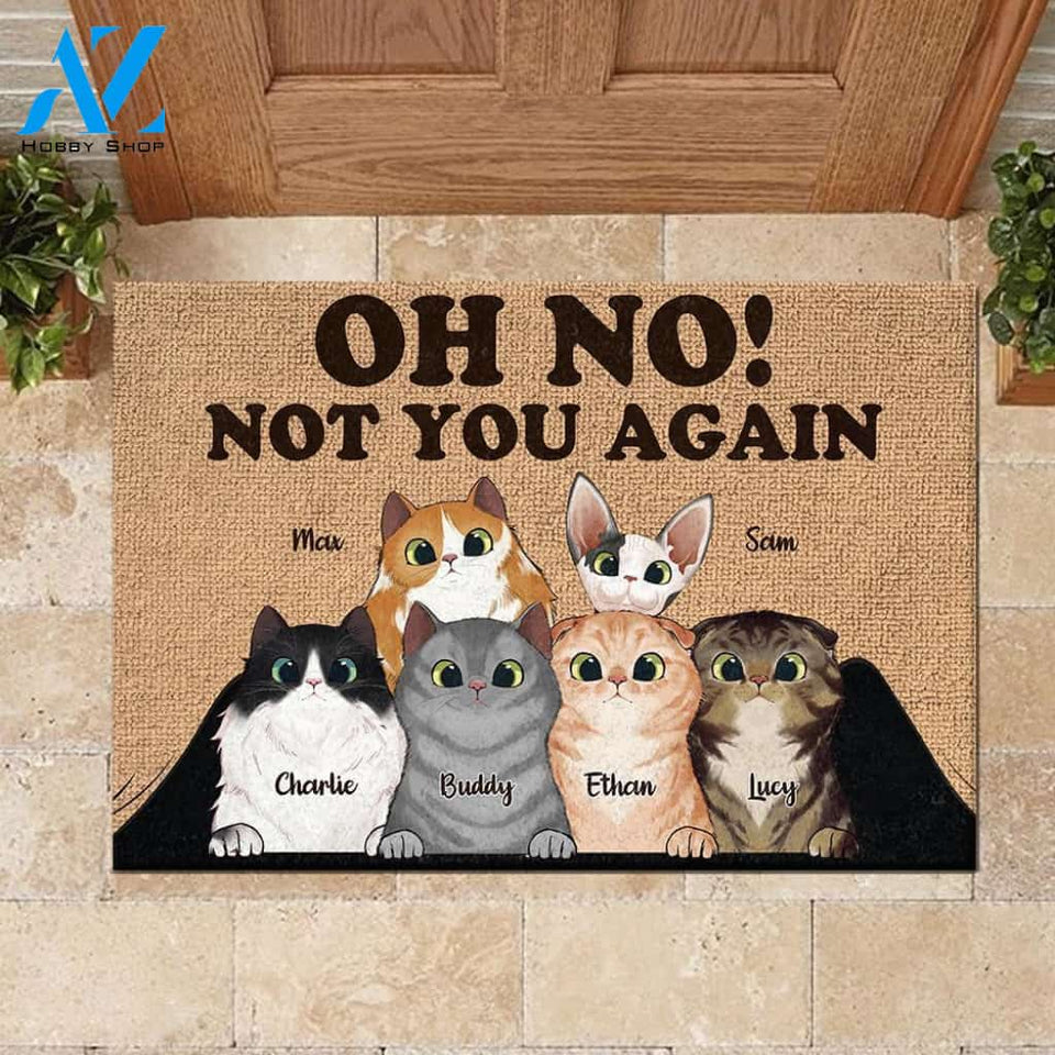 My Humans Said Did You Call First - Funny Personalized Cat Doormat | Welcome Mat | House Warming Gift