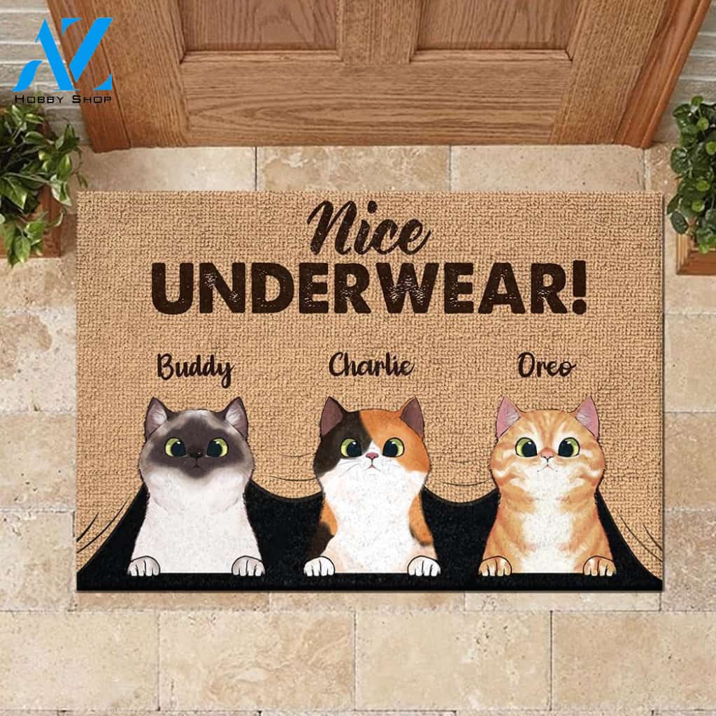 My Humans Said Did You Call First - Funny Personalized Cat Doormat | WELCOME MAT | HOUSE WARMING GIFT