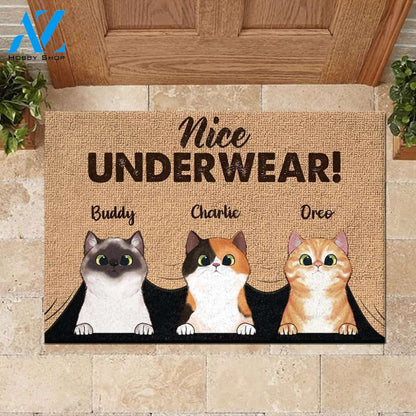 My Humans Said Did You Call First - Funny Personalized Cat Doormat | WELCOME MAT | HOUSE WARMING GIFT