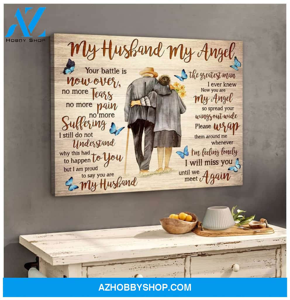 My Husband My Angel Wall Art Canvas