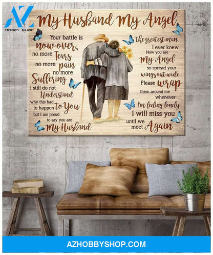 My Husband My Angel Wall Art Canvas
