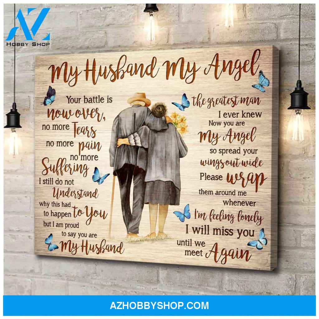 My Husband My Angel Wall Art Canvas