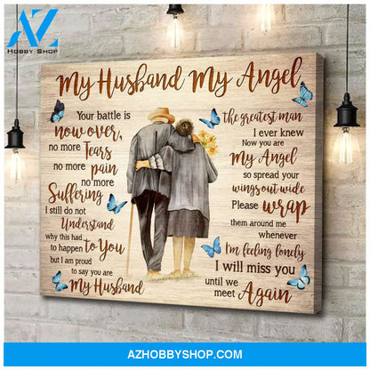 My Husband My Angel Wall Art Canvas