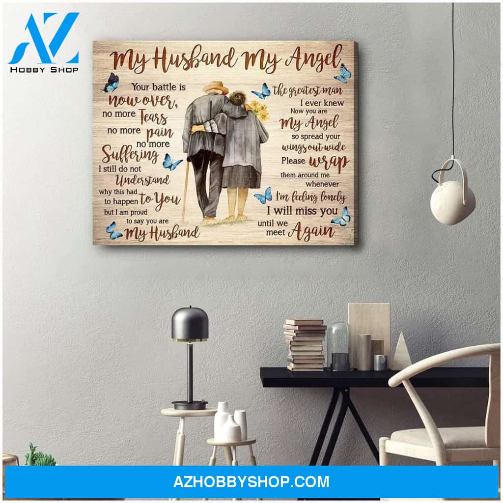 My Husband My Angel Wall Art Canvas