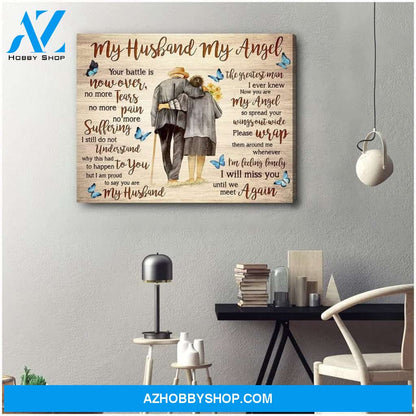 My Husband My Angel Wall Art Canvas