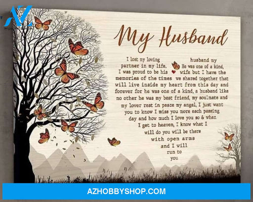 My Husband Butterfly Poster Wall Art Wall Decor Living Home Decor Best Gift Ever Couple Gift