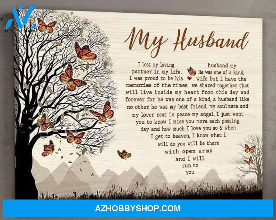 My Husband Butterfly Poster Wall Art Wall Decor Living Home Decor Best Gift Ever Couple Gift