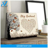 My Husband Butterfly Wall Art Canvas
