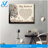 My Husband Butterfly Wall Art Canvas