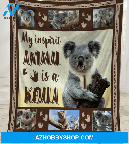 My Inspirit Animal Is A Koala Blanket Gift For Koala Lovers Birthday Gift Home Decor Bedding Couch Sofa Soft and Comfy Cozy