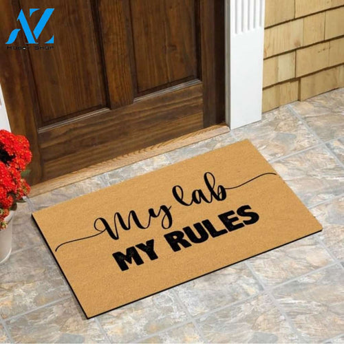 My lab my rules Doormat | Welcome Mat | House Warming Gift