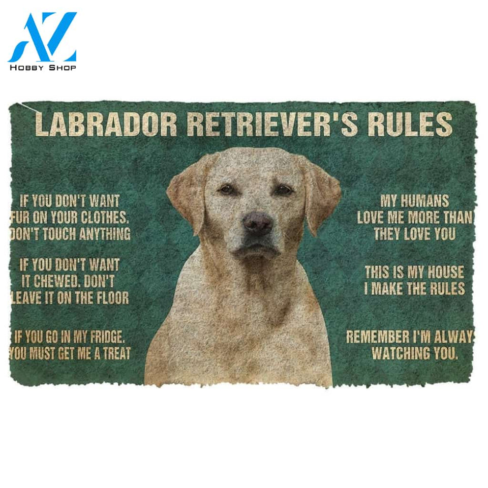 Gearhumans Gearhuman 3D My Labrador Retriever's Rules Doormat