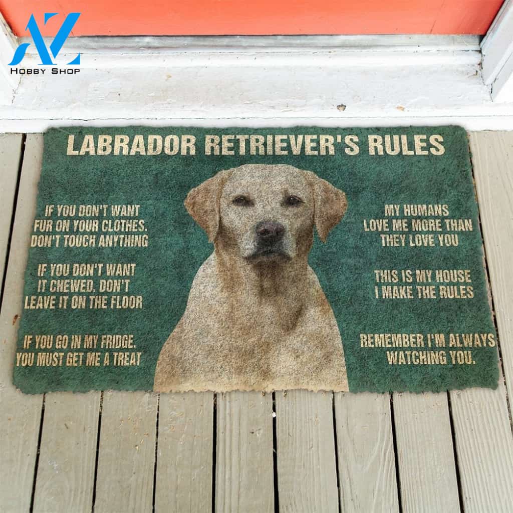 Gearhumans Gearhuman 3D My Labrador Retriever's Rules Doormat