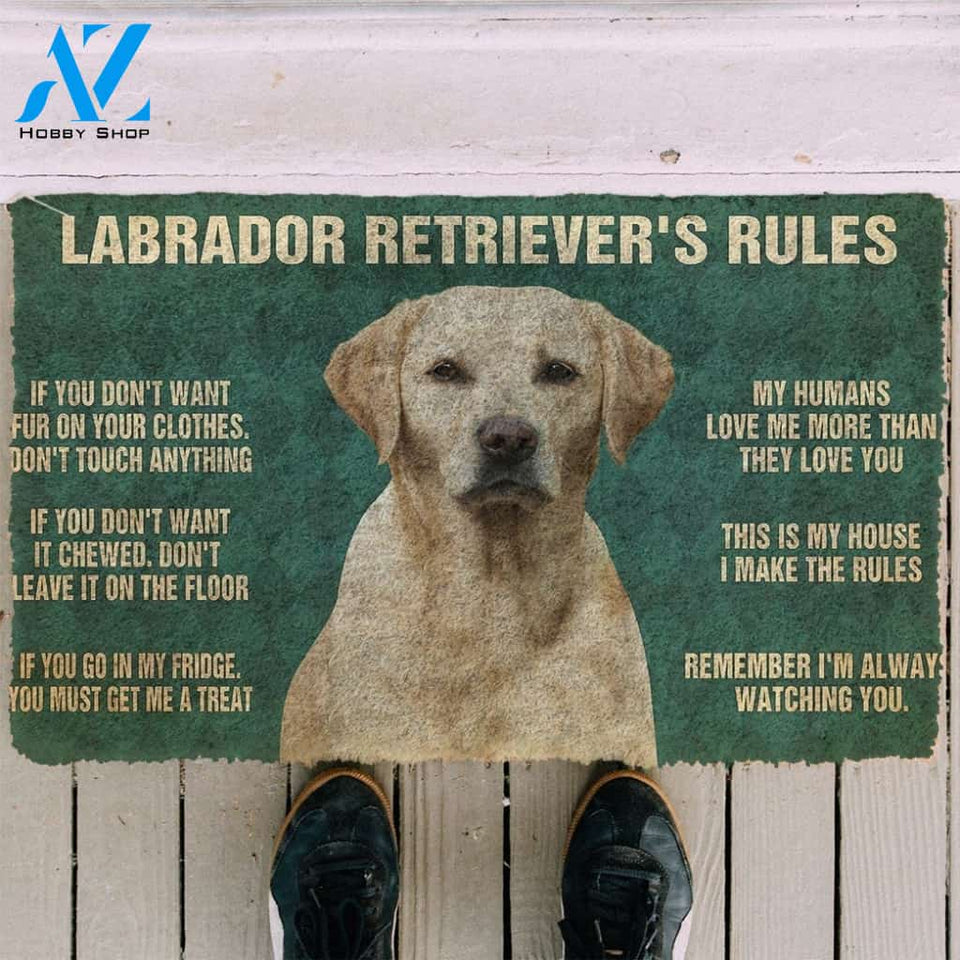 Gearhumans Gearhuman 3D My Labrador Retriever's Rules Doormat