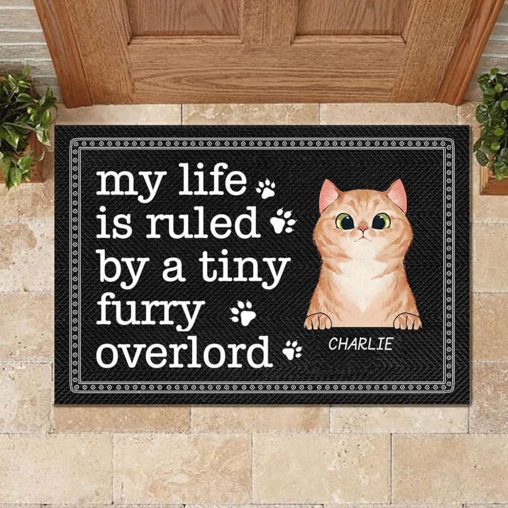 My Life Is Ruled - Personalized Doormat Door