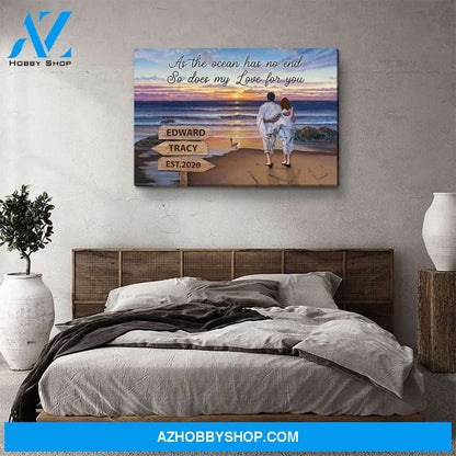My Love For You - Personalized Custom Name Canvas