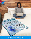 My Love Will Follow U Wherver U Go Mom To Daughter Fleece Blanket Gift For Daughter
