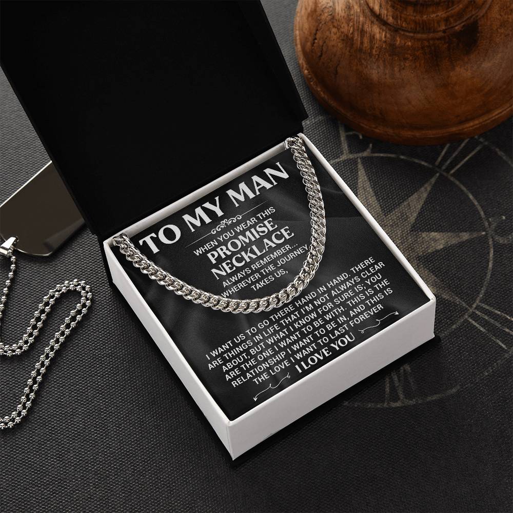 My Man Promise Necklace Cuban Link Chain For Men