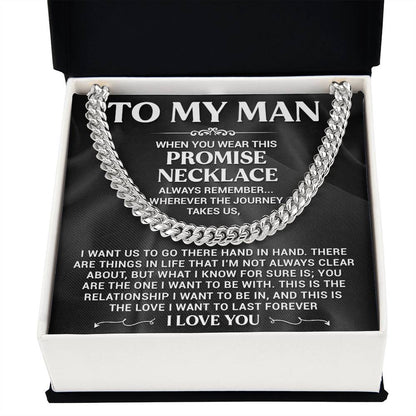 My Man Promise Necklace Cuban Link Chain For Men