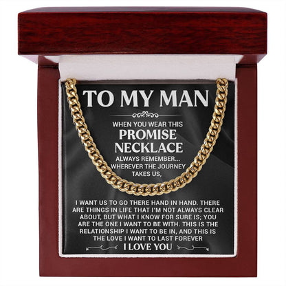 My Man Promise Necklace Cuban Link Chain For Men