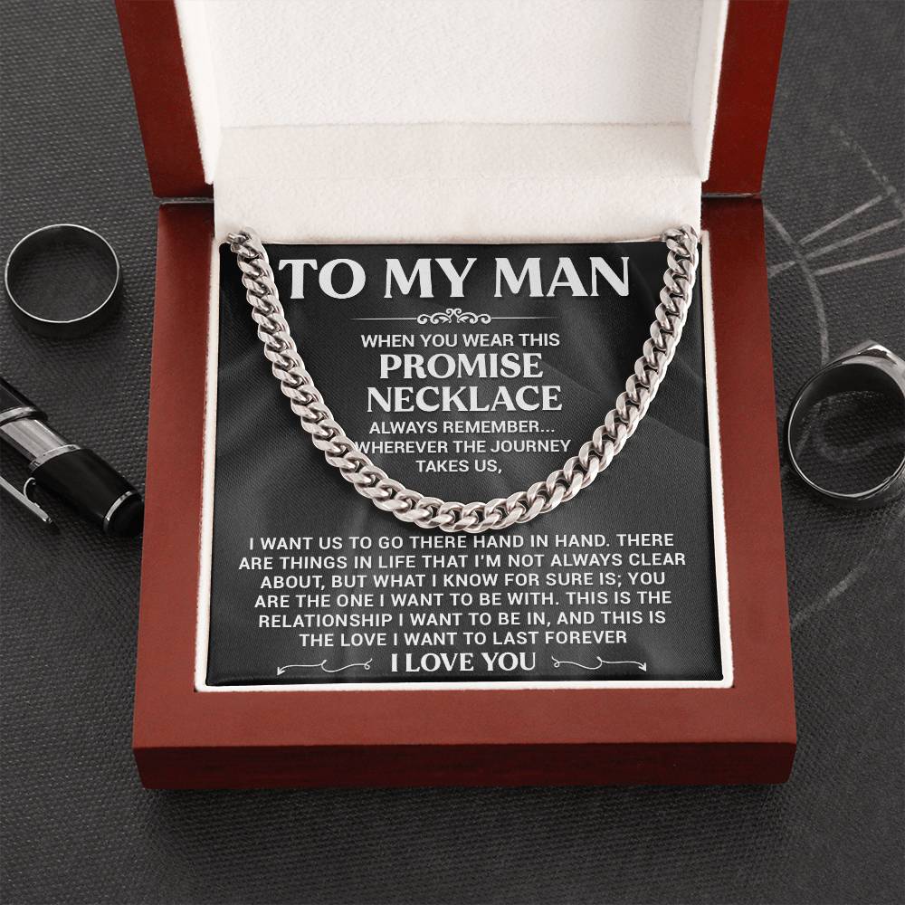 My Man Promise Necklace Cuban Link Chain For Men