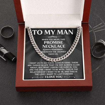 My Man Promise Necklace Cuban Link Chain For Men