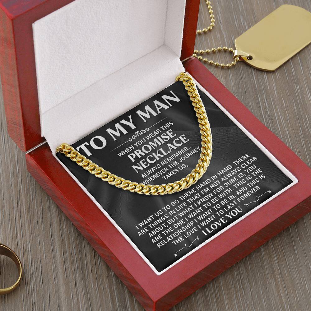 My Man Promise Necklace Cuban Link Chain For Men
