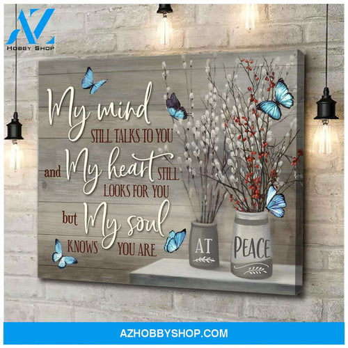 My Mind Butterfly Canvas Wall Art, Wall Decor Visual Art