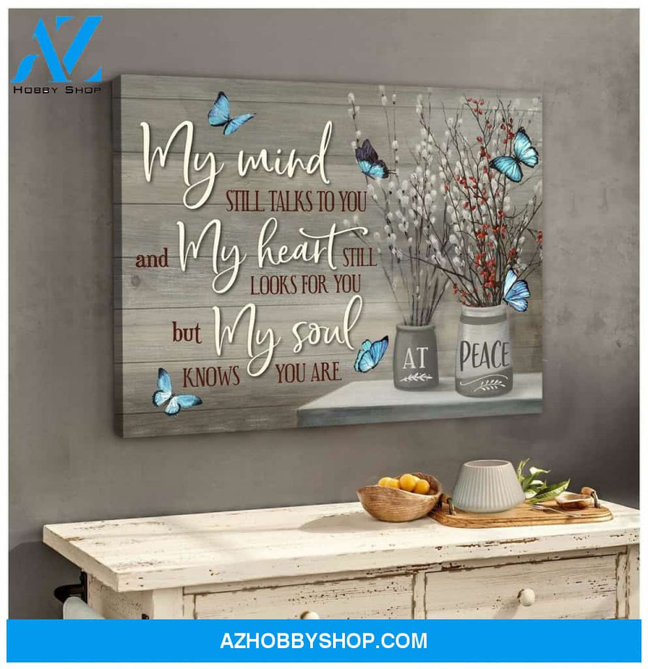 My Mind Butterfly Wall Art Canvas