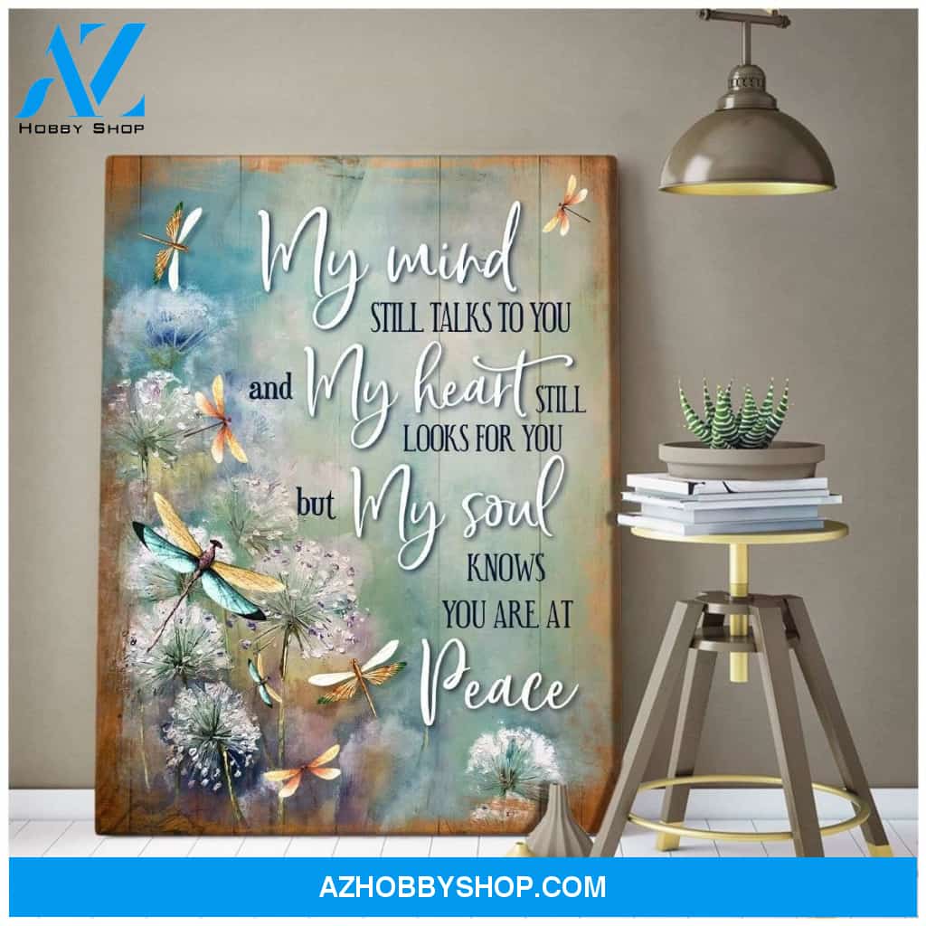 My Mind Dandelion Dragonfly Wall Art Canvas