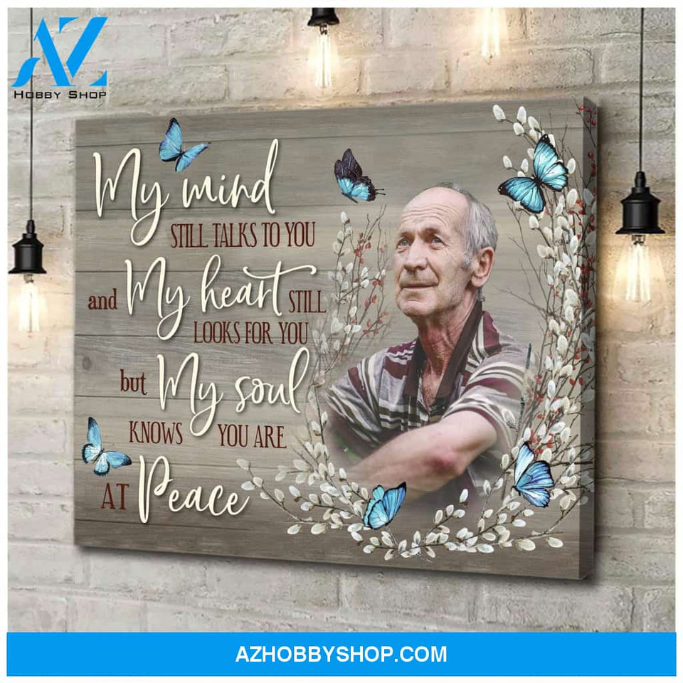 Zalooo My Mind Personalized Photo Butterfly Wall Art Canvas