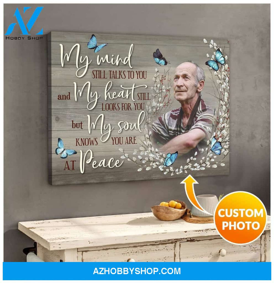 Zalooo My Mind Personalized Photo Butterfly Wall Art Canvas